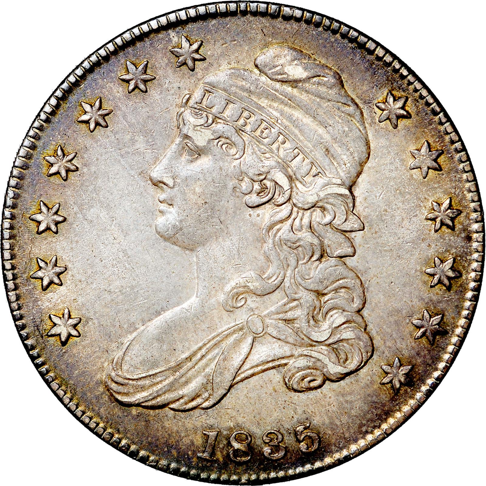 1835 Coins Capped Bust Half Dollar