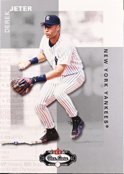 Derek Jeter #1 Baseball Cards 2002 Fleer Box Score