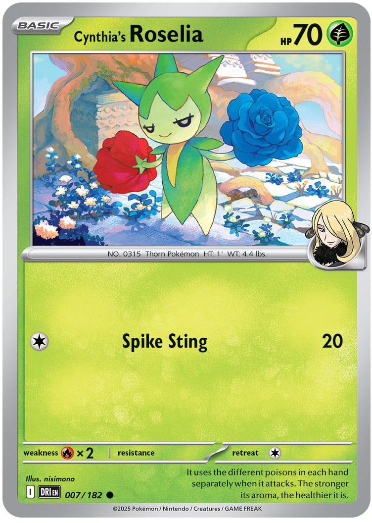 Cynthia's Roselia #7 Pokemon Destined Rivals