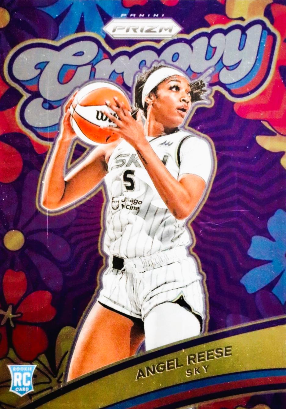 Angel Reese #12 Basketball Cards 2024 Panini Prizm WNBA Groovy