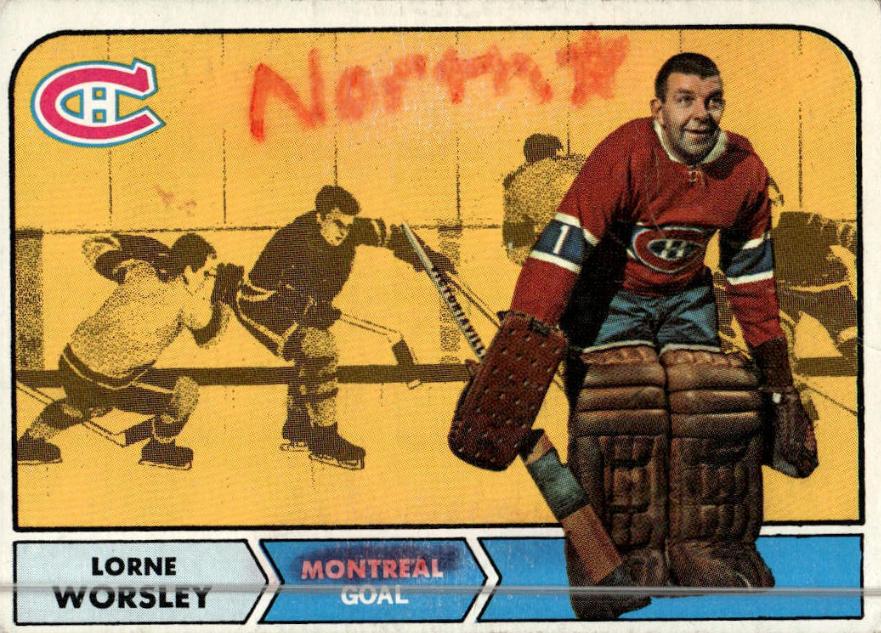 Lorne Worsley #56 Hockey Cards 1968 Topps