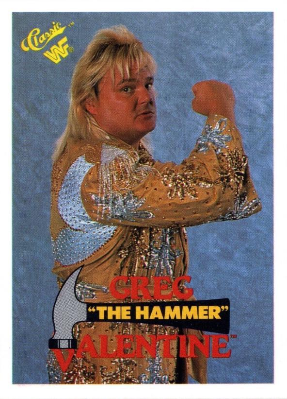 Greg 'The Hammer' Valentine #33 Wrestling Cards 1990 Classic WWF