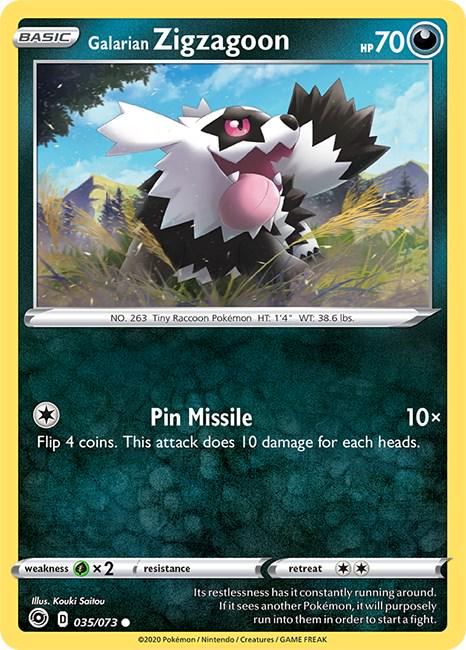 Galarian Zigzagoon #35 Pokemon Champion's Path