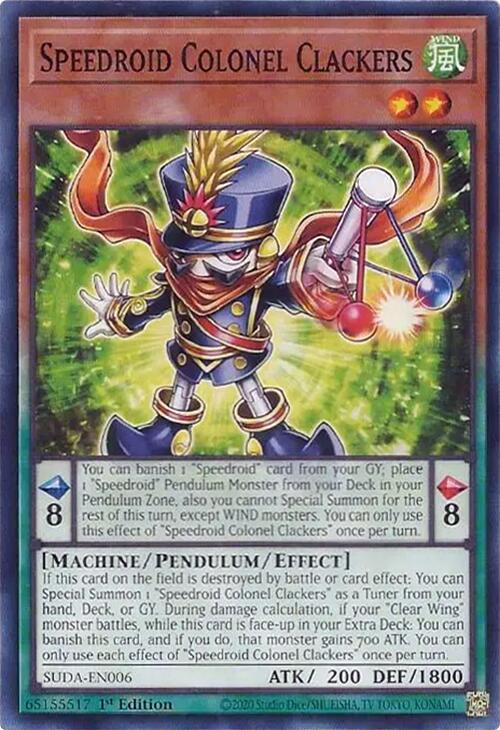 Speedroid Colonel Clackers SUDA-EN006 YuGiOh Supreme Darkness