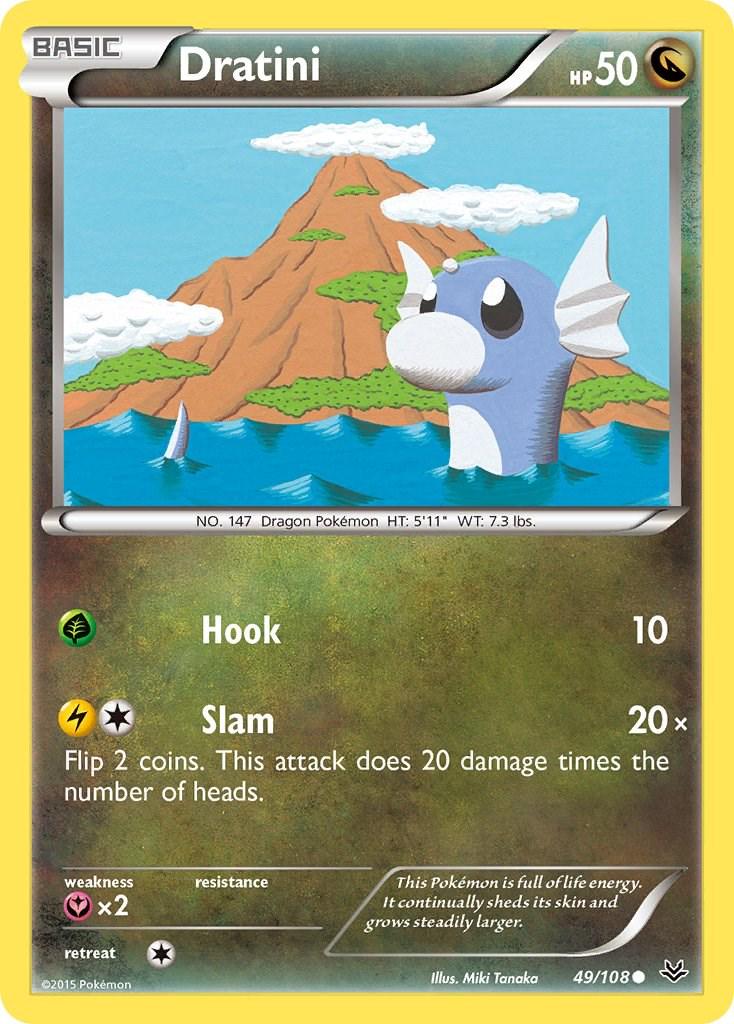 Dratini #49 Pokemon Roaring Skies