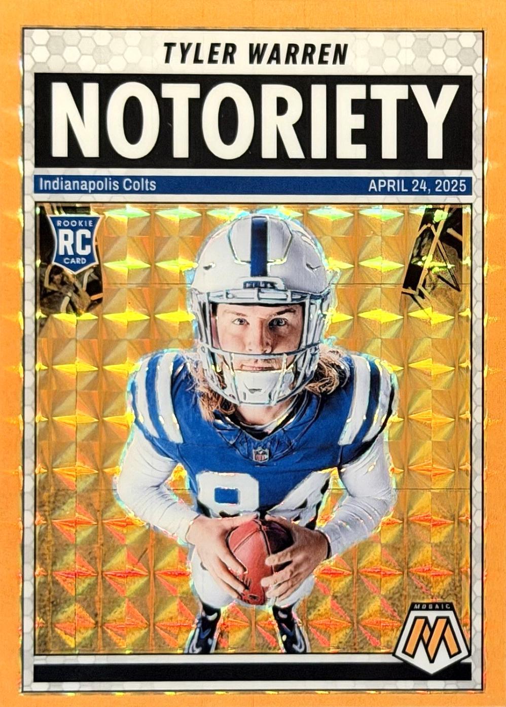 Tyler Warren [Mosaic Orange Fluorescent] #25 Prices | 2025 Panini