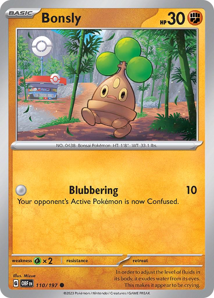 Bonsly #110 Pokemon Obsidian Flames