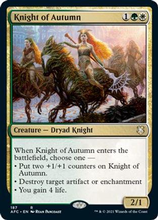 Knight of Autumn Magic Adventures in the Forgotten Realms Commander