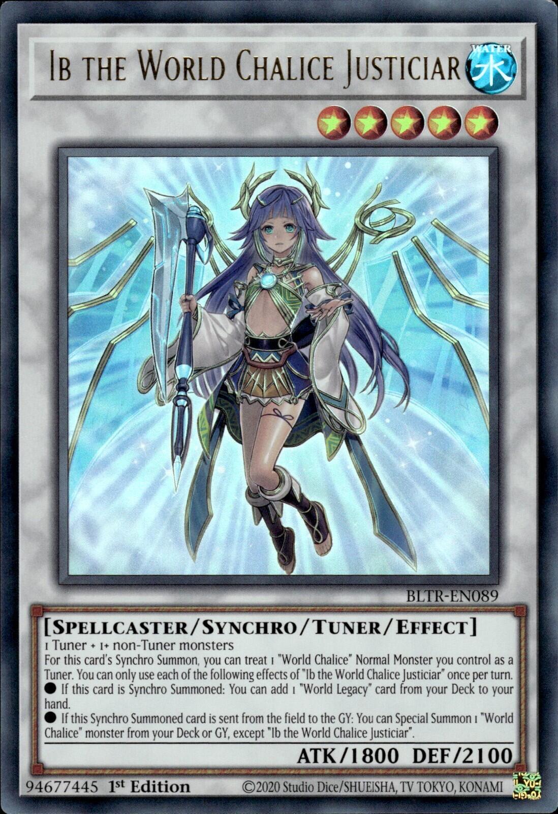 Ib the World Chalice Justiciar BLTR-EN089 YuGiOh Battles of Legend: Terminal Revenge