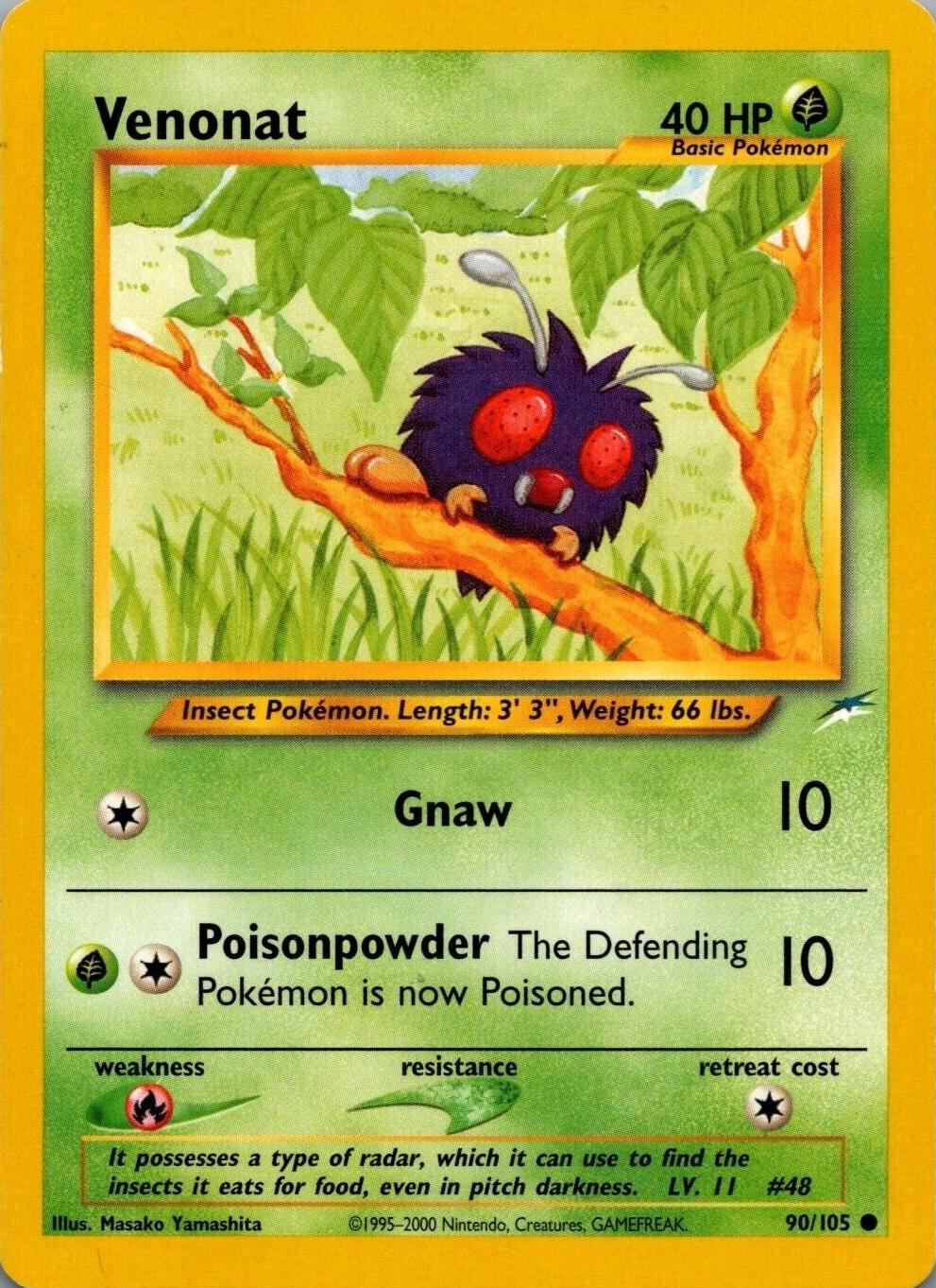 Venonat #90 Pokemon Neo Destiny