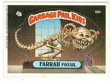 FARRAH Fossil #88b 1986 Garbage Pail Kids