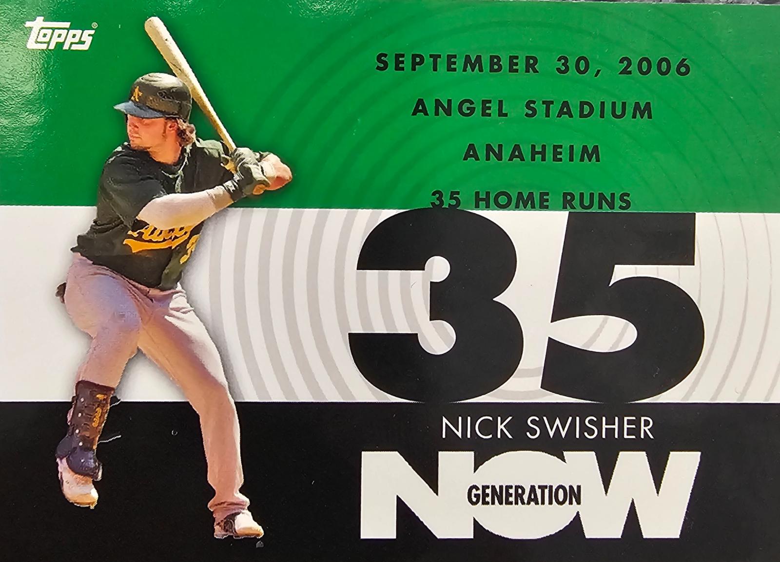 Nick Swisher #GN394 Baseball Cards 2007 Topps Generation Now