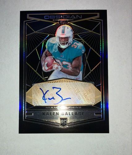 Kalen Ballage #24 2018 Panini Obsidian Rookie Autographs Football