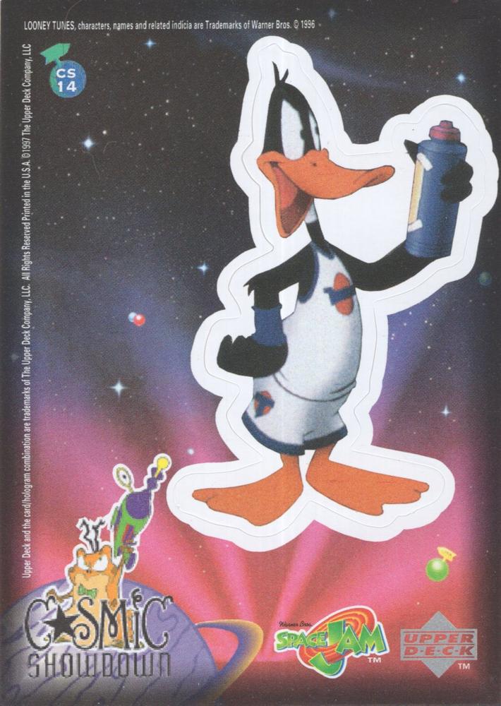 Daffy Duck #CS14 1997 Upper Deck Space Jam Series 2 Cosmic Showdown Stick On Basketball