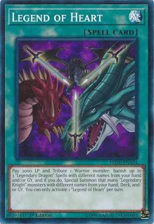 Legend of Heart LEDD-ENA24 YuGiOh Legendary Dragon Decks