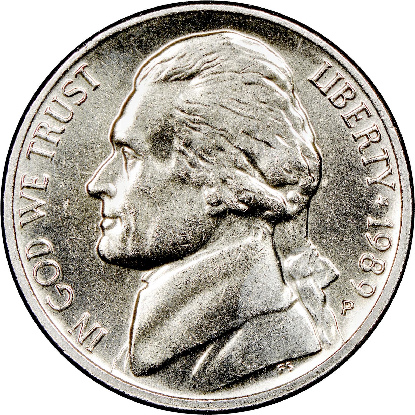 1989 P Coins Jefferson Nickel