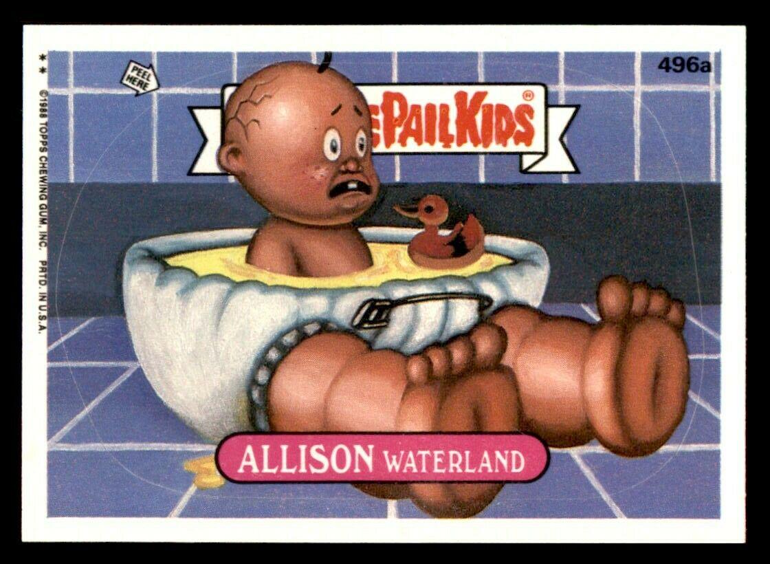 ALLISON Waterland #496a 1988 Garbage Pail Kids