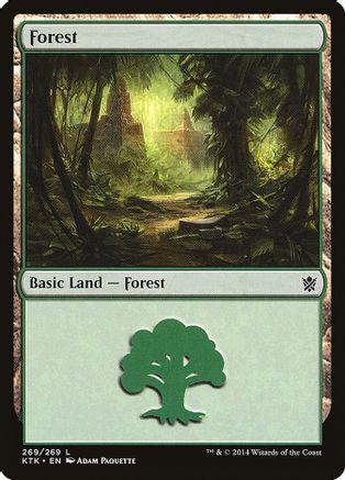 Forest #266 Magic Khans of Tarkir