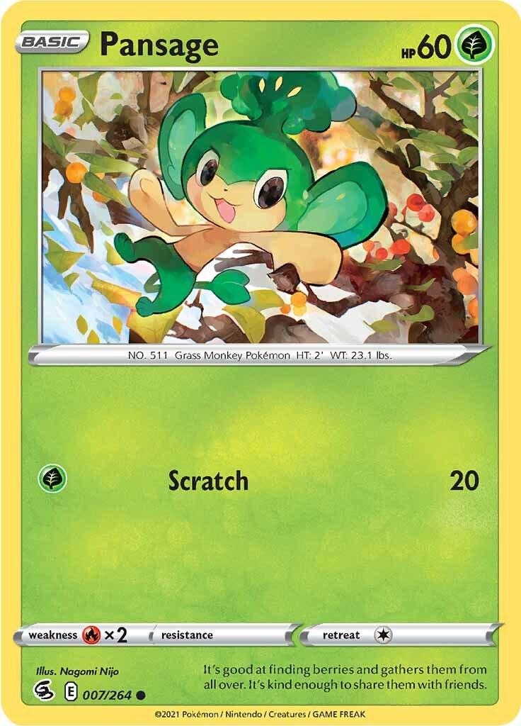 Pansage #7 Pokemon Fusion Strike