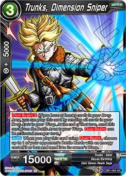 Trunks, Dimension Sniper front