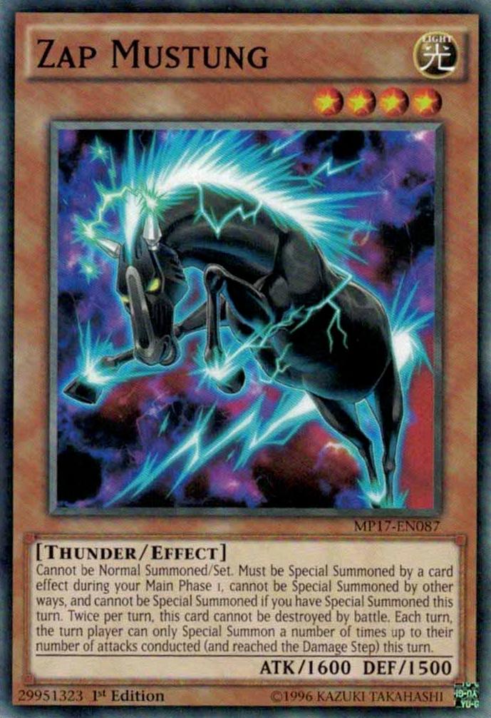 Zap Mustung MP17-EN087 YuGiOh 2017 Mega-Tin Mega Pack