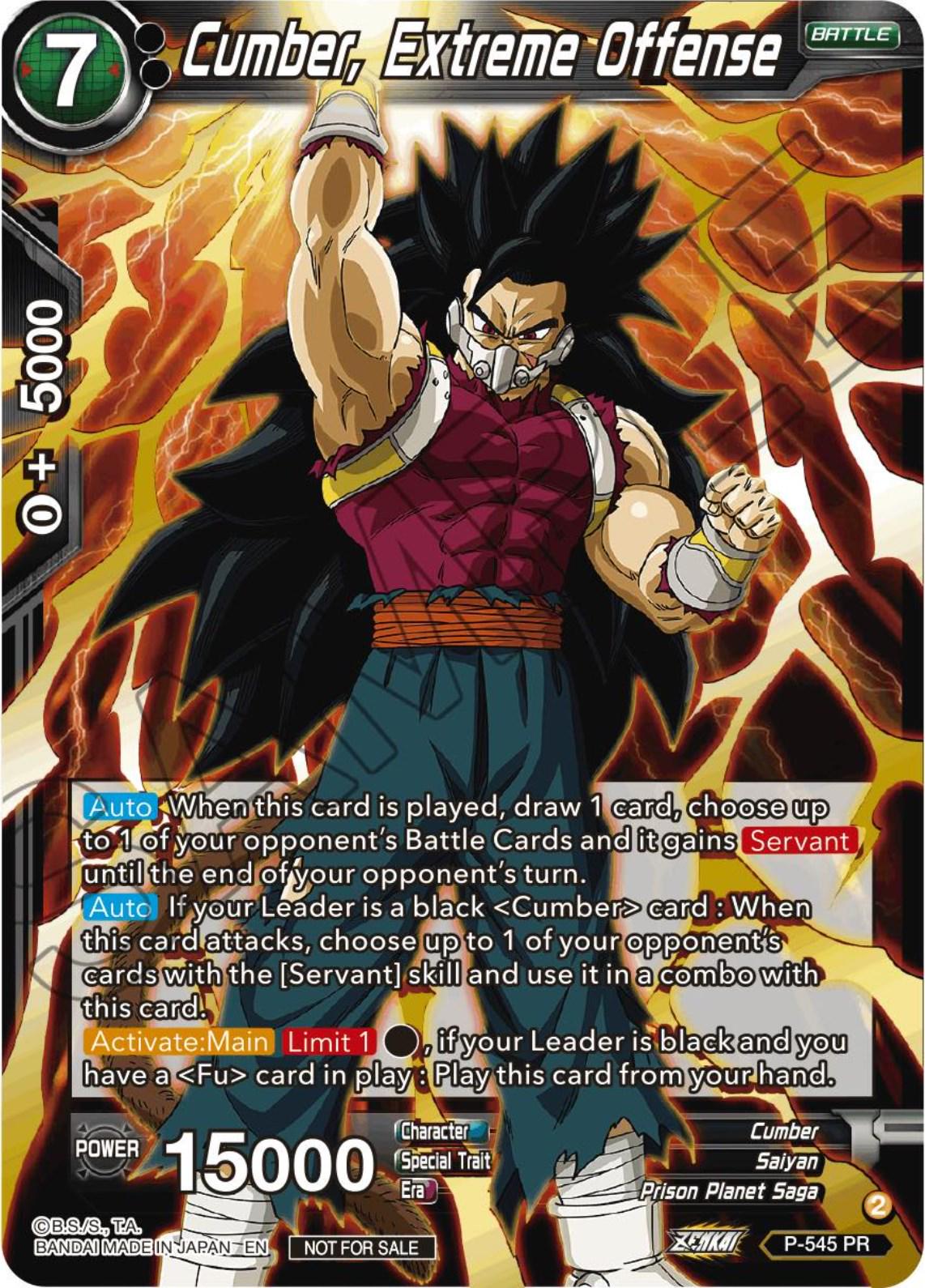 Cumber, Extreme Offense P-545 Dragon Ball Super Divine Multiverse Release Promos