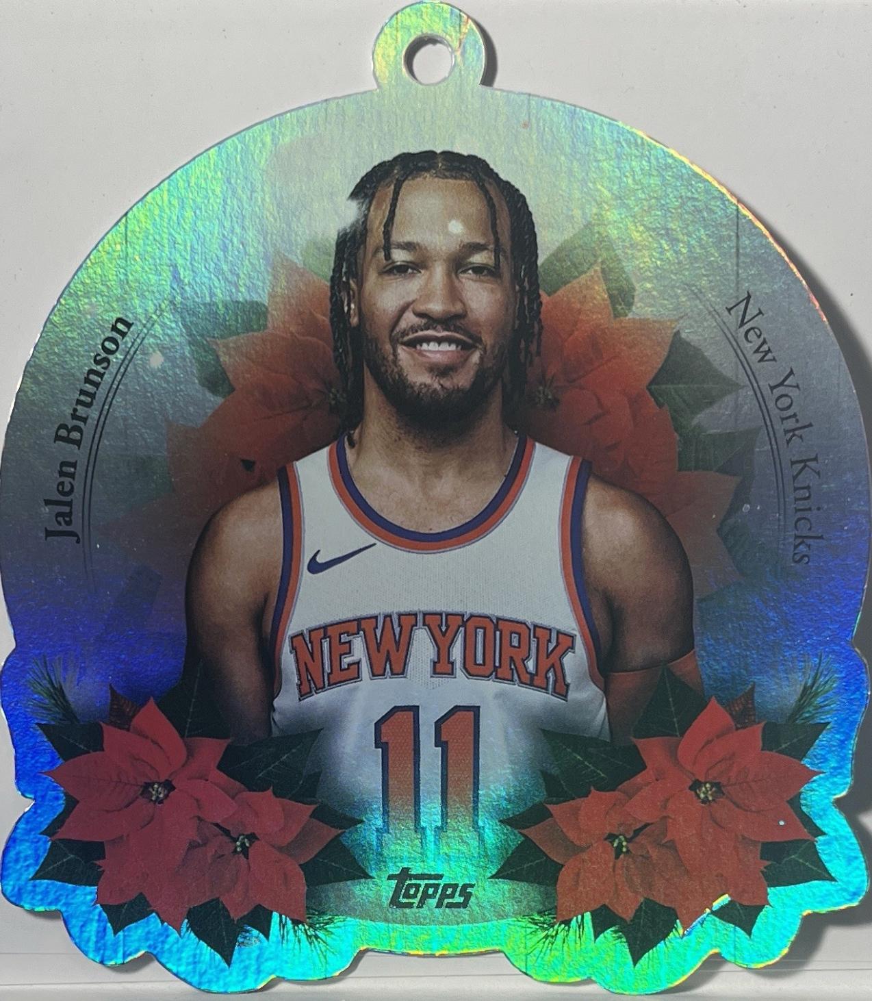 2025 Topps Holiday Oversized Die-Cut Ornament Jalen Brunson #DCO-JB card