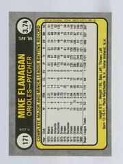 Back | Mike Flanagan Baseball Cards 1981 Fleer