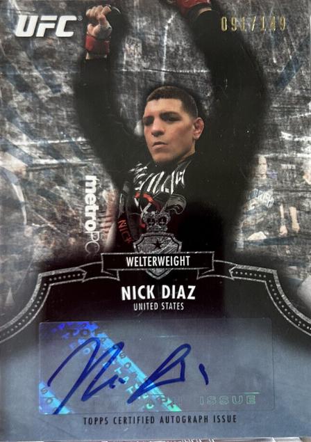 Nick Diaz #A-ND Ufc Cards 2012 Topps UFC Bloodlines Autographs