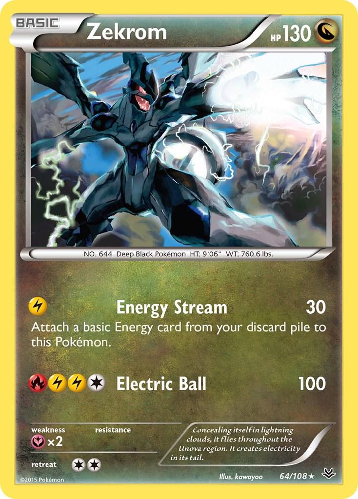 Zekrom #64 Pokemon Roaring Skies