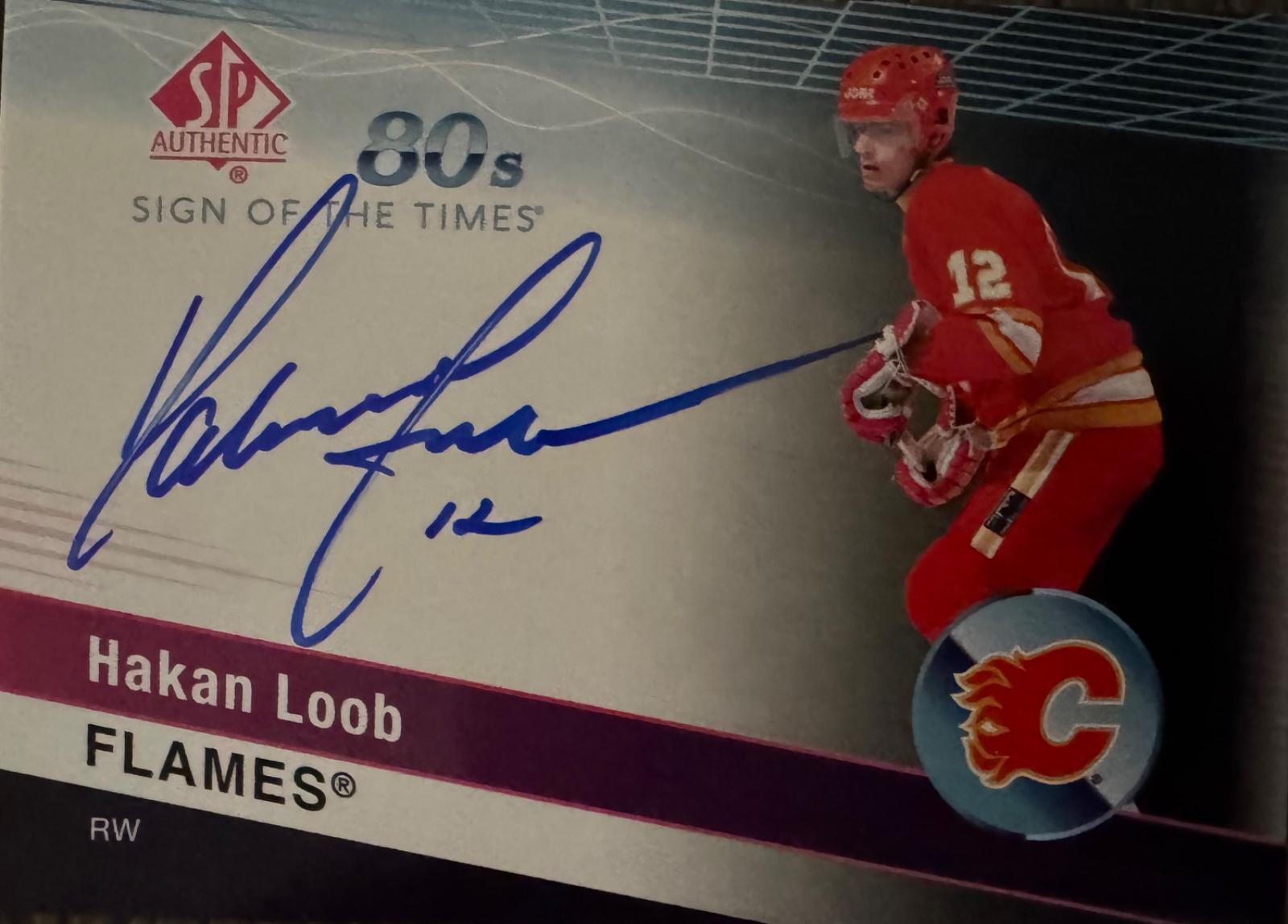 Hakan Loob #ST80-HL Hockey Cards 2019 SP Authentic Sign of the Times 1980s