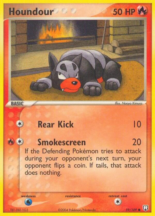 Houndour #59 Pokemon Team Rocket Returns