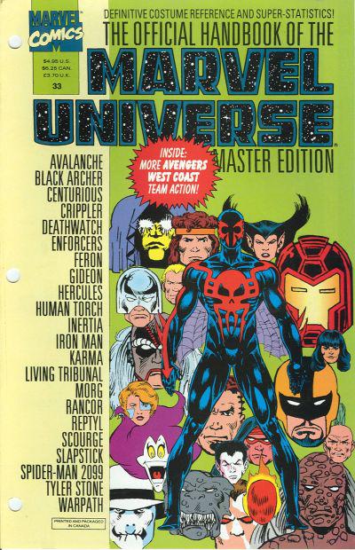 Official Handbook of the Marvel Universe #33 (1993) Comic Books Official Handbook of the Marvel Universe