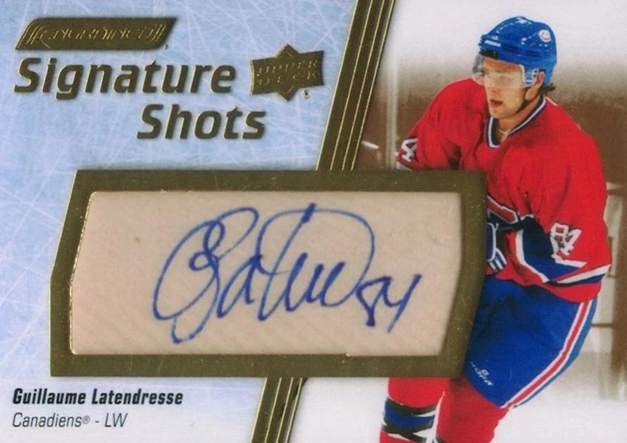 Guillaume Latendresse #SS-LA 2024 Upper Deck Engrained Icons Signature Shots Hockey