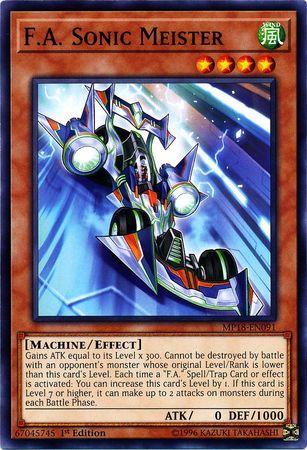 F.A. Sonic Meister MP18-EN091 YuGiOh 2018 Mega-Tin Mega Pack