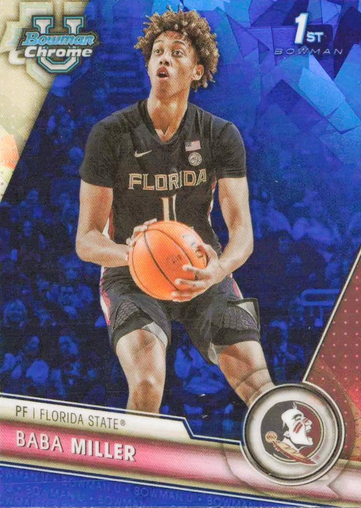 Baba Miller #100 2023 Bowman Chrome University Sapphire Basketball