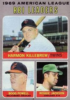 1969 American League RBI Leaders: Harmon Killebrew / Boog Powell / Reggie Jackson