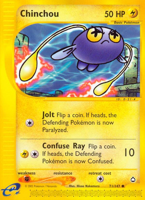 Chinchou #71 Pokemon Aquapolis