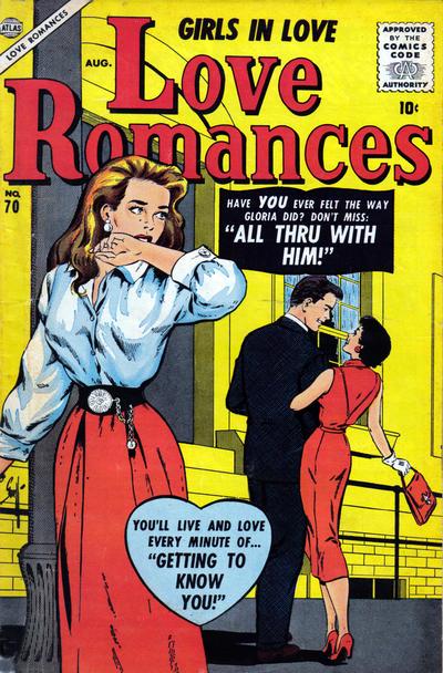 Love Romances #70 (1957) Comic Books Love Romances