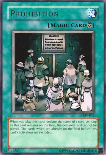 Prohibition PSV-039 YuGiOh Pharaoh's Servant