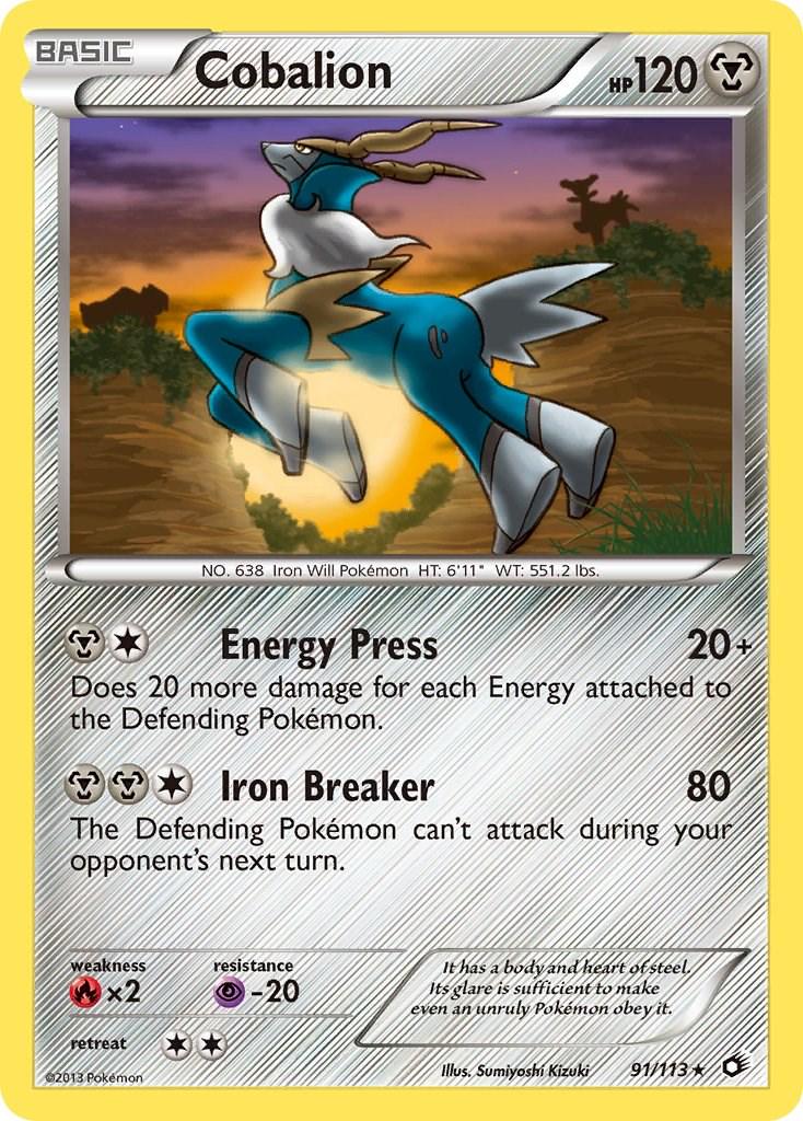 Cobalion #91 Pokemon Legendary Treasures