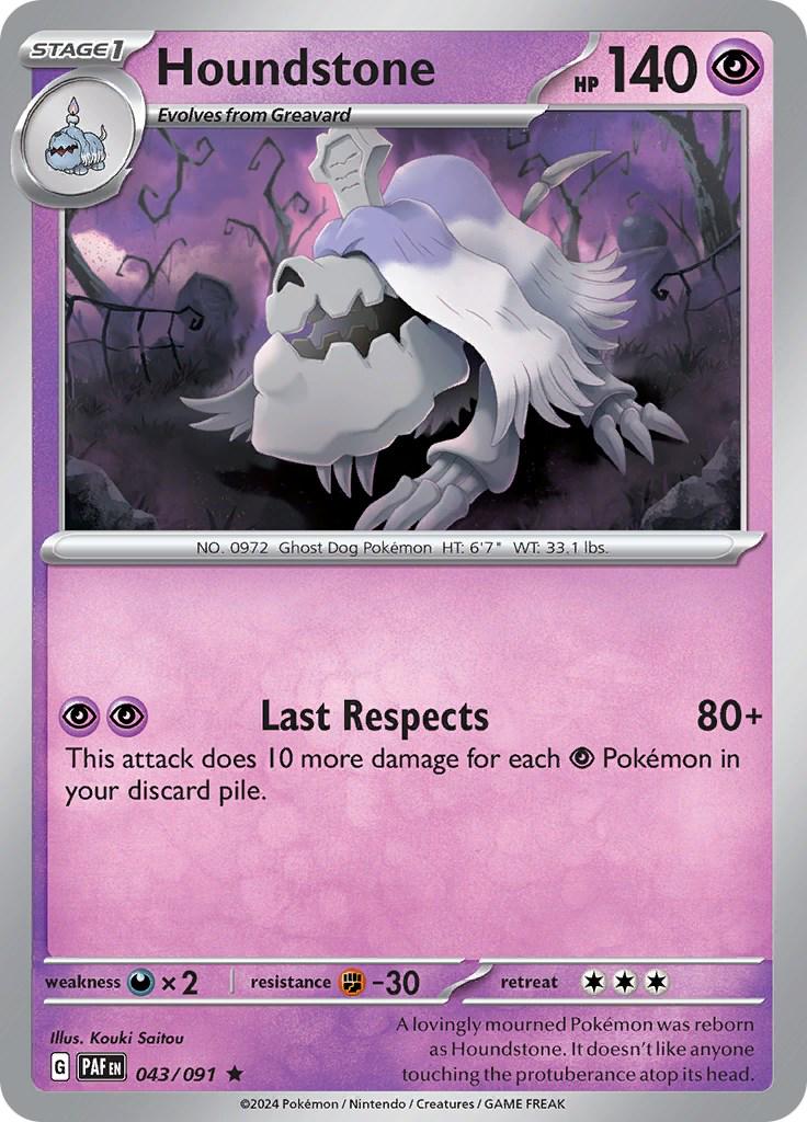 Houndstone #43 Pokemon Paldean Fates