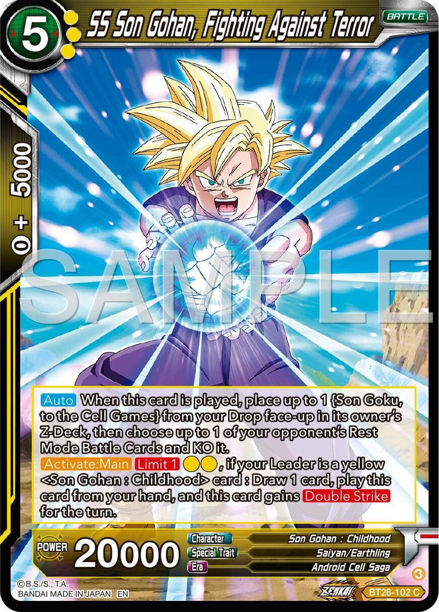 SS Son Gohan, Fighting Against Terror BT26-102 Dragon Ball Super Ultimate Advent