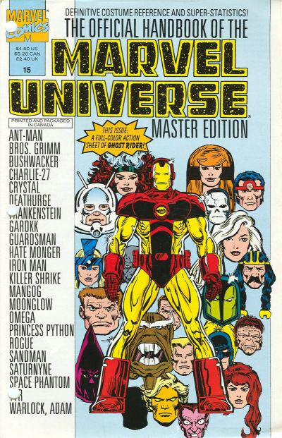 Official Handbook of the Marvel Universe #15 (1992) Comic Books Official Handbook of the Marvel Universe