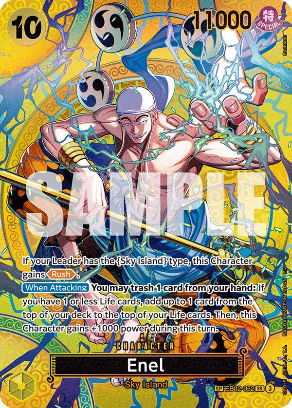 PSA10 エネル SR-SPC EB02-052 PSA 10 #052 ENEL ONE PIECE JAPANESE EB02-ANIME 25TH COLLECTION