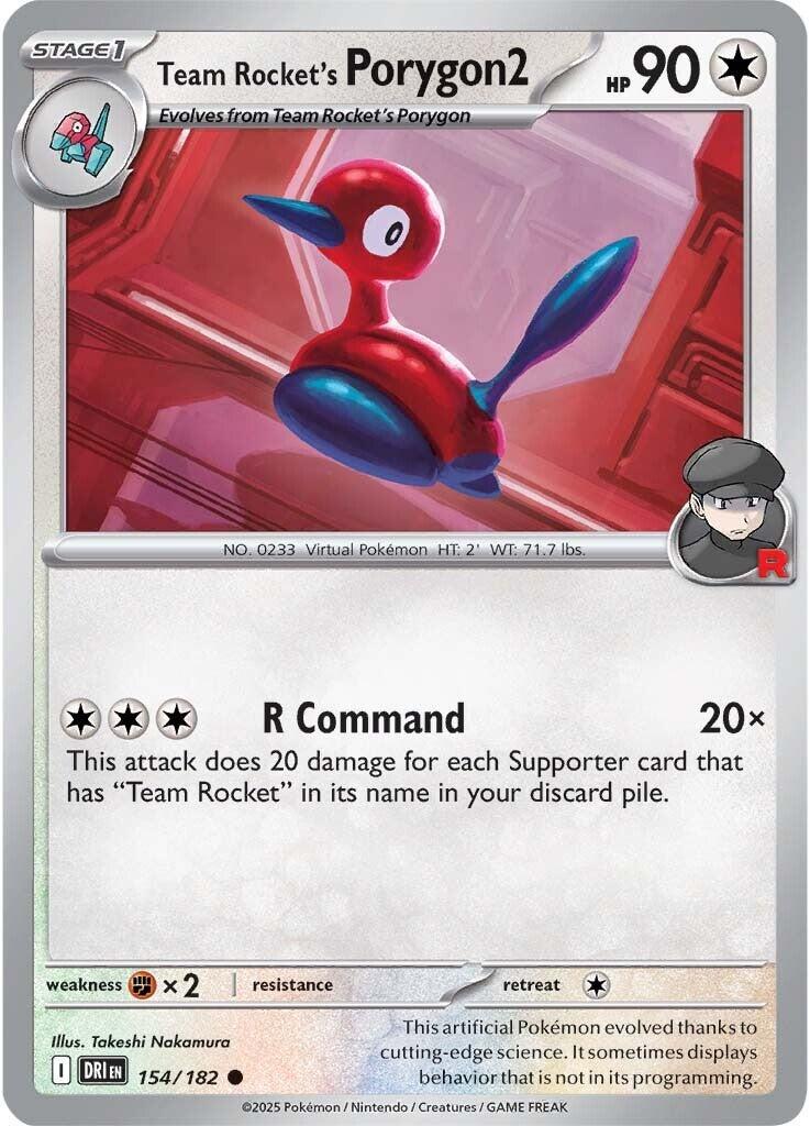Team Rocket's Porygon2 #154 Pokemon Destined Rivals
