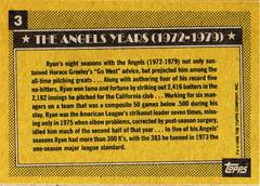 Back Of Card | Nolan Ryan Baseball Cards 1990 Topps