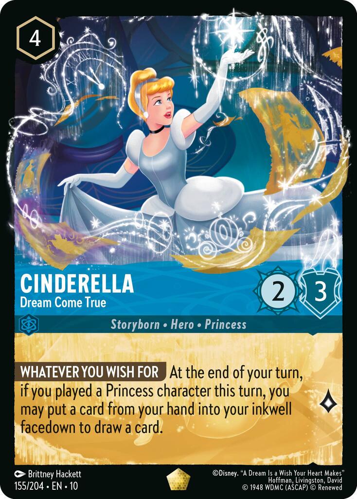 Cinderella - Dream Come True #155 Prices | Lorcana Whispers in the Well | Lorcana Cards Cinderella - Dream Come True #155 Prices | Lorcana Whispers in the Well | Lorcana Cards