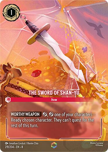The Sword of Shan Yu #219 Lorcana Reign of Jafar