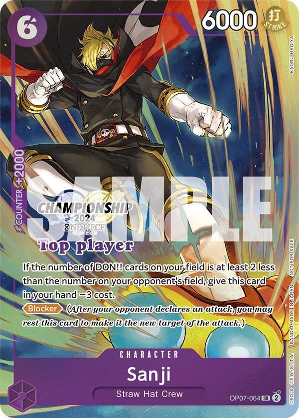 ワンピース カードゲーム sanji championship top player one piece Sanji [Championship Top Player] OP07-064 Prices | One Piece 500